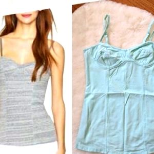 (XS/S)🩵Aritzia Talula Aqua🩵Bustier Cami Top Ptp 12.5"× L 22"